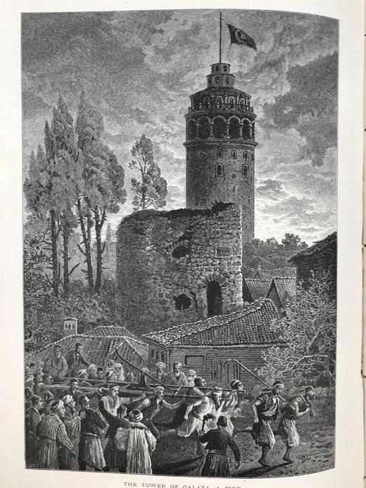 约19世纪后期 欧洲风景图集（卷5） 数百幅版画插图 真皮精装大16开 商品图13