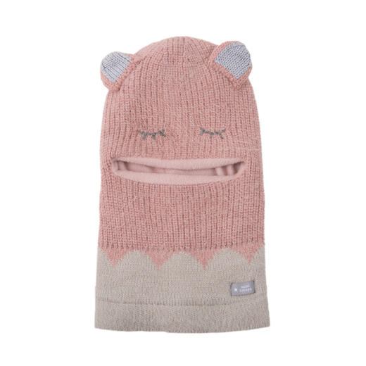 图涂丫儿童帽子秋冬季护耳针织帽男女围脖一体加绒保暖连体帽 商品图4