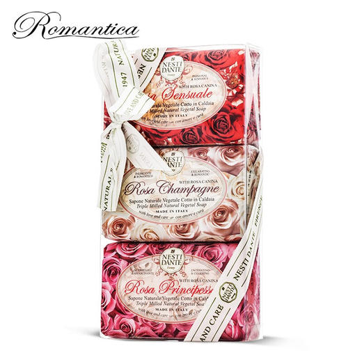 意大利内斯蒂丹特美玉玫瑰沐浴皂礼盒150g*3/117802 玫瑰香氛皂淡雅迷人 商品图0