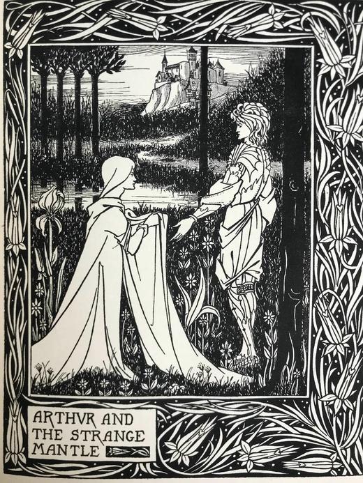 含藏书票！限量1500套1893-94年 马洛礼《亚瑟王之死》（全2卷） 比亚兹莱数十幅经典插图 漆布精装16开 商品图8