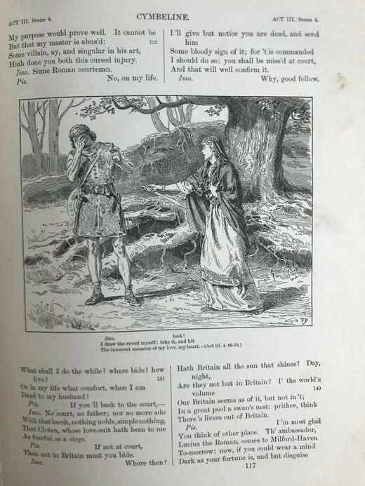 约19世纪后期 莎士比亚作品集（卷7，雅典的泰门/辛白林/暴风雨/泰特斯·安德洛尼克斯/冬天的故事） 约百幅插图 漆布精装18开 商品图8
