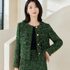 剩XL/XXL 米思阳2026春季新款轻奢小香风粗花呢短外套格纹亮丝修身上衣0061 商品缩略图5