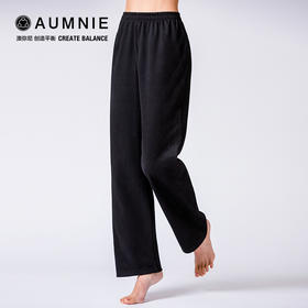 【AUMNIE】加绒条纹休闲阔腿裤 RIBBED HIGH WAIST WINTER FLEECE WIDE LEG SWEATPANTS