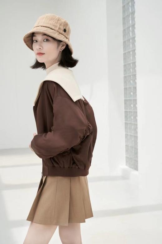 LNNNS 气质休闲款拼色飞行夹克外套 17165 商品图3