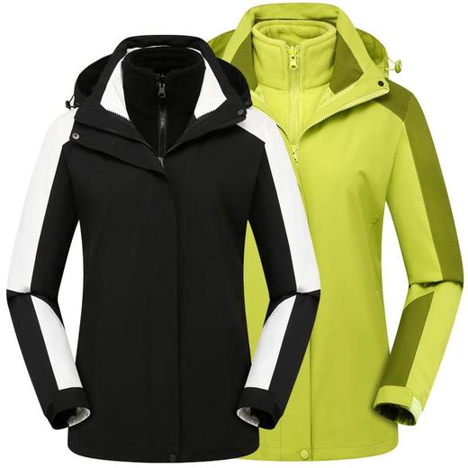 冬季新款户外冲锋衣男女两件套三合一可拆卸抓绒衣防风防水登山服 商品图0