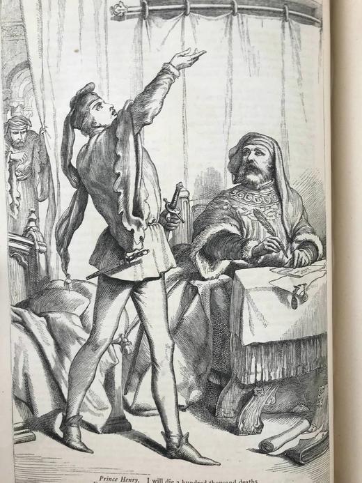 约19世纪后期 莎士比亚作品集（历史剧） 塞洛斯数百幅插图 真皮精装16开 商品图6