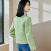 米思阳2026春季新款精致小香风格纹短外套单排扣保暖显白上衣0101 商品缩略图3