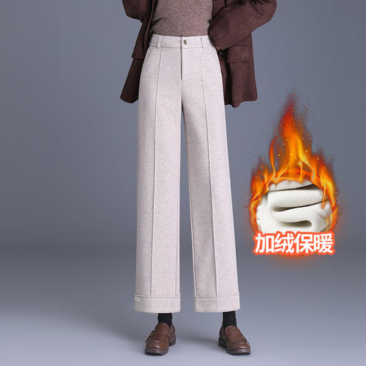 宽松简约长款通勤，时尚毛呢阔腿裤MYX-BFZY-X1021-L 商品图2