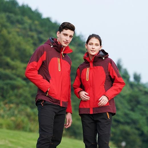 新款户外冲锋衣男款两件套三合一防风防水滑雪登山服外套 商品图0