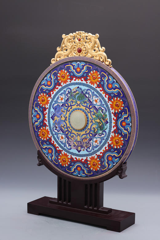 《千秋福运》玉璧景泰蓝 商品图2