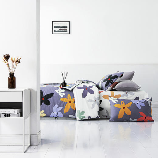 【梦洁】磨绒印花四件套 恋青春（被套200*230cm 床单230*250cm，枕套48*74cm ） 商品图4