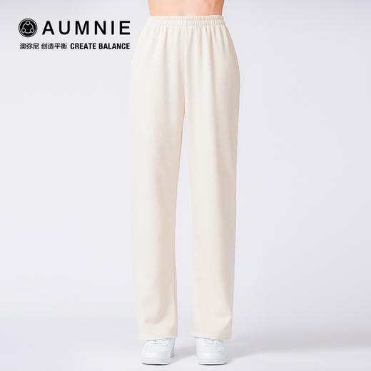 【AUMNIE】加绒条纹休闲阔腿裤 RIBBED HIGH WAIST WINTER FLEECE WIDE LEG SWEATPANTS 商品图11