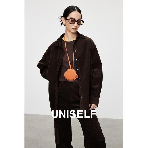 经典复古有机棉灯芯绒衬衫女2023秋冬新款工装直筒裤套装 商品图1