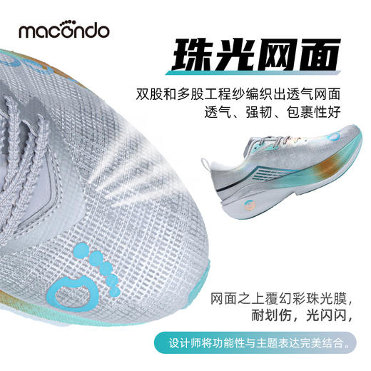 2023 马孔多竞速C位碳板跑鞋  硬腰碳板 Q珠科技中底  珠光网面 商品图4
