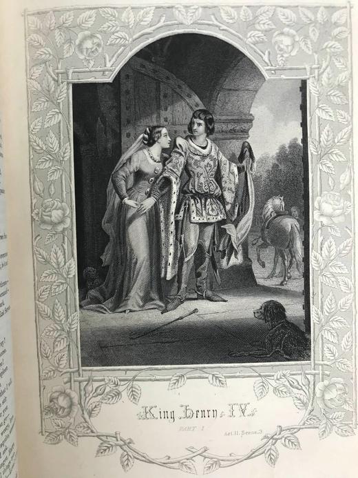 他把理查三世画成猪！约19世纪后期 莎士比亚作品集（历史剧与诗集） 肯尼·梅多斯数百幅版画插图 真皮精装16开 商品图5