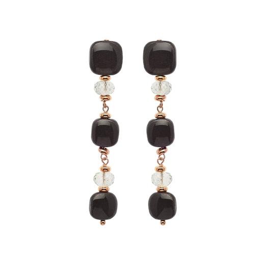 订购6周到｜ROSSO PREZIOSO-TRIS MIGNON-黑丝绒 珐琅 耳环［意大利设计师］ 商品图1