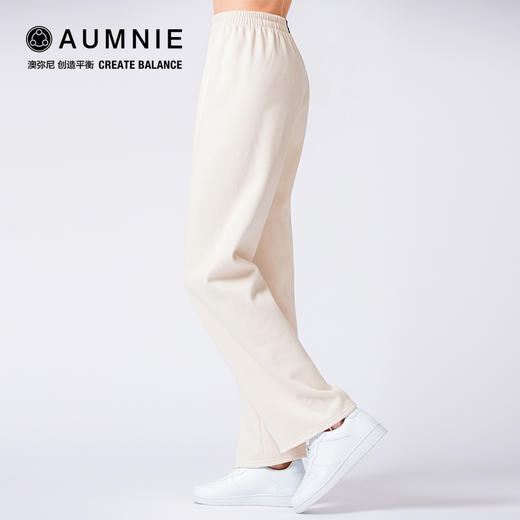 【AUMNIE】加绒条纹休闲阔腿裤 RIBBED HIGH WAIST WINTER FLEECE WIDE LEG SWEATPANTS 商品图4