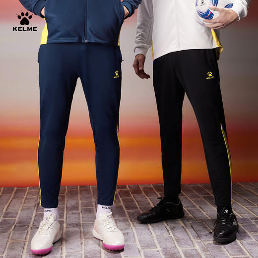 卡尔美2024新款龙年系列男士针织收腿长裤 商品图0