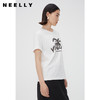 NEELLY纳俪商场同款春季新款美式复古字母短袖T恤女宽松慵懒上衣N24011T01008 商品缩略图2