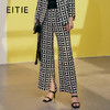 EITIE爱特爱春季新款撞色几何图形印花裤子7305004 商品缩略图0