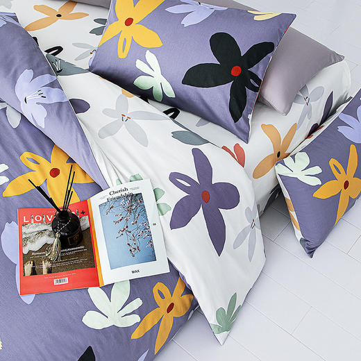 【梦洁】磨绒印花四件套 恋青春（被套200*230cm 床单230*250cm，枕套48*74cm ） 商品图7