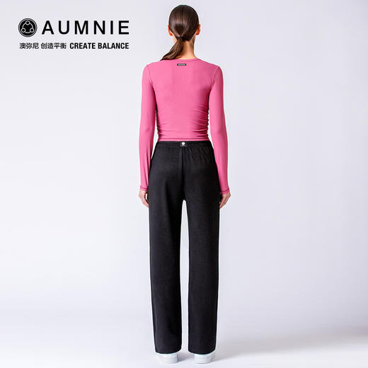 【AUMNIE】加绒条纹休闲阔腿裤 RIBBED HIGH WAIST WINTER FLEECE WIDE LEG SWEATPANTS 商品图6