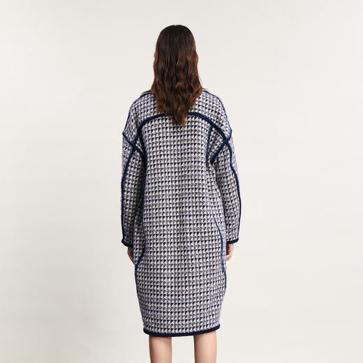 谜底大廓形毛呢大衣女2024春新款复古翻驳领大口袋呢子241MD0061 商品图3