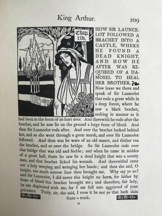 含藏书票！限量1500套1893-94年 马洛礼《亚瑟王之死》（全2卷） 比亚兹莱数十幅经典插图 漆布精装16开 商品图14