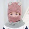 图涂丫儿童帽子秋冬季护耳针织帽男女围脖一体加绒保暖连体帽 商品缩略图5