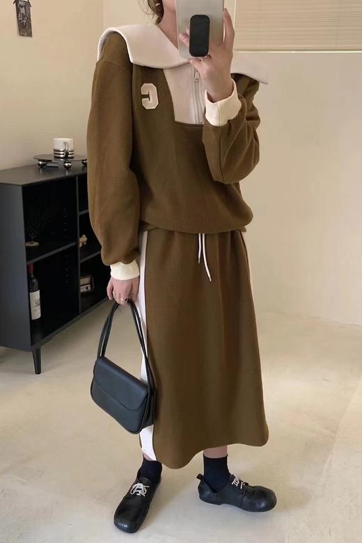 HAYES 海军领学院风卫衣半裙套装 17172 商品图0