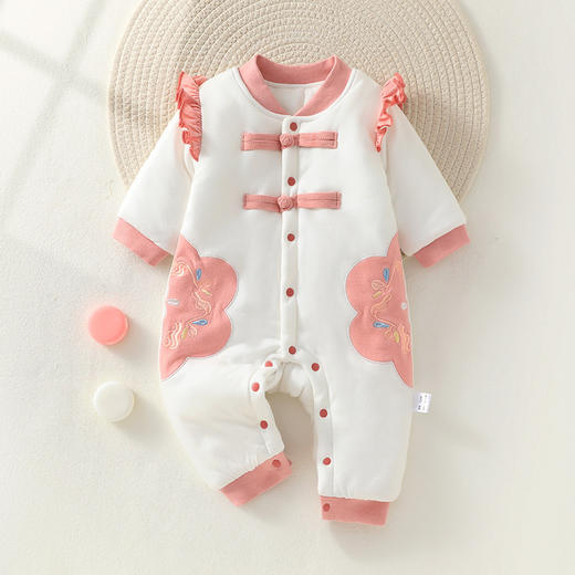 【15款】新生儿衣服卡通全棉无骨婴儿连体衣120g夹棉秋冬宝宝外出爬服哈衣 商品图9