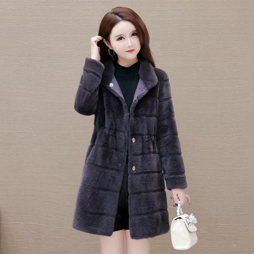 仿貂绒外套时尚厚款，毛绒皮毛一体外套QYM-LRX-DR6803-Y 商品图1