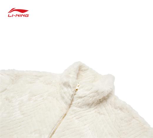 【S/M/L/XL断码】李宁日进斗金系列女子宽松仿皮草短外套AJDU002【库存有限，如无货将做退款，介意慎拍！】 商品图2