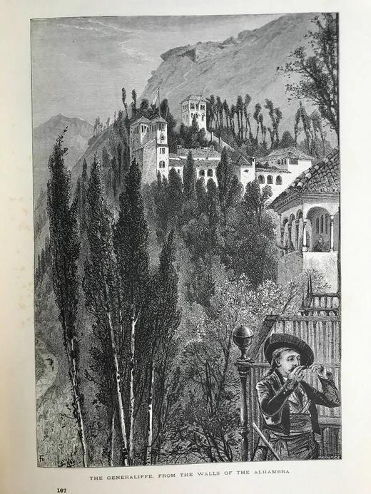 约19世纪后期 欧洲风景图集（卷5） 数百幅版画插图 真皮精装大16开 商品图4