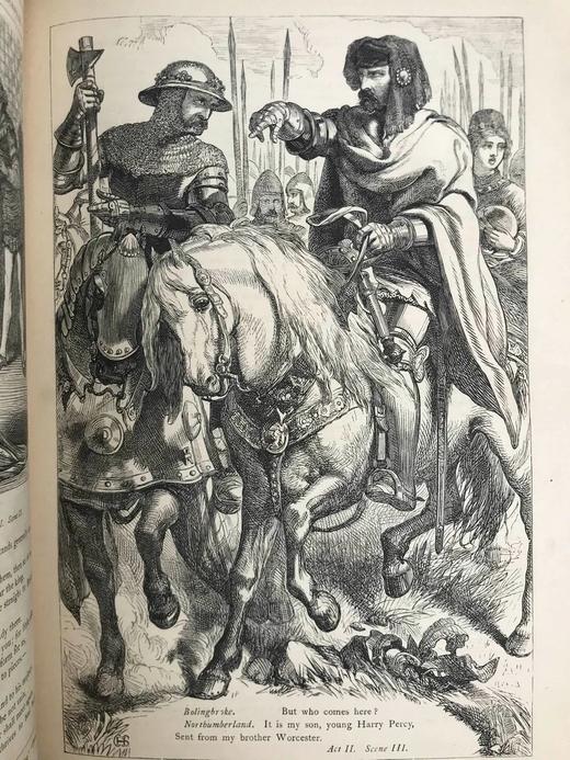 约19世纪后期 莎士比亚作品集（历史剧） 塞洛斯数百幅插图 真皮精装16开 商品图10