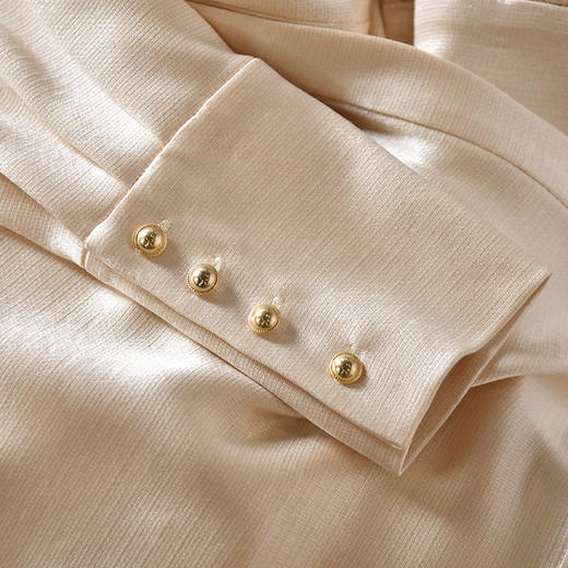 ST.SANLI【定制系列】柔和雅致的浅米色廓形款衬衫GA122E09 商品图4