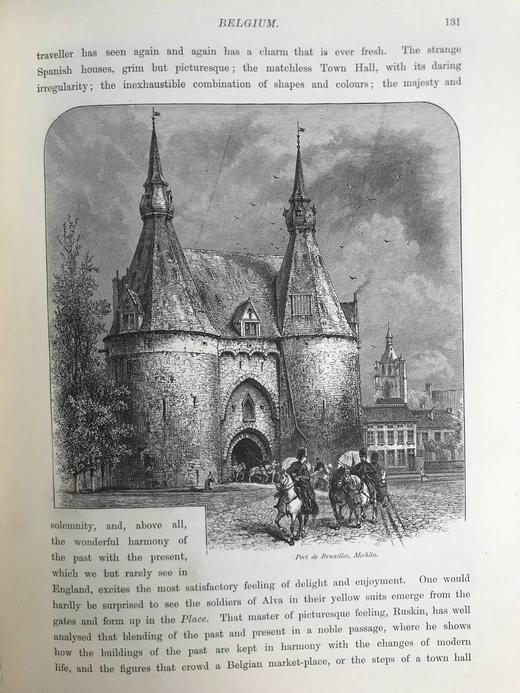 约19世纪后期 欧洲风景图集（卷5） 数百幅版画插图 真皮精装大16开 商品图10