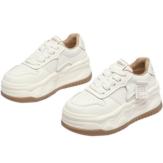 星期六黑白拼色板鞋厚底百搭小白鞋SS33112I88 商品图2