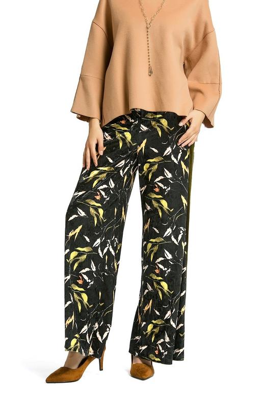 i.f by eva 印花丝绒阔腿裤 928 商品图1