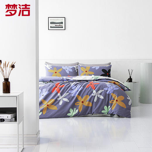 【梦洁】磨绒印花四件套 恋青春（被套200*230cm 床单230*250cm，枕套48*74cm ） 商品图14