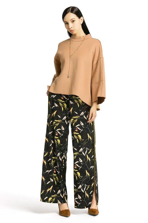 i.f by eva 印花丝绒阔腿裤 928 商品图5