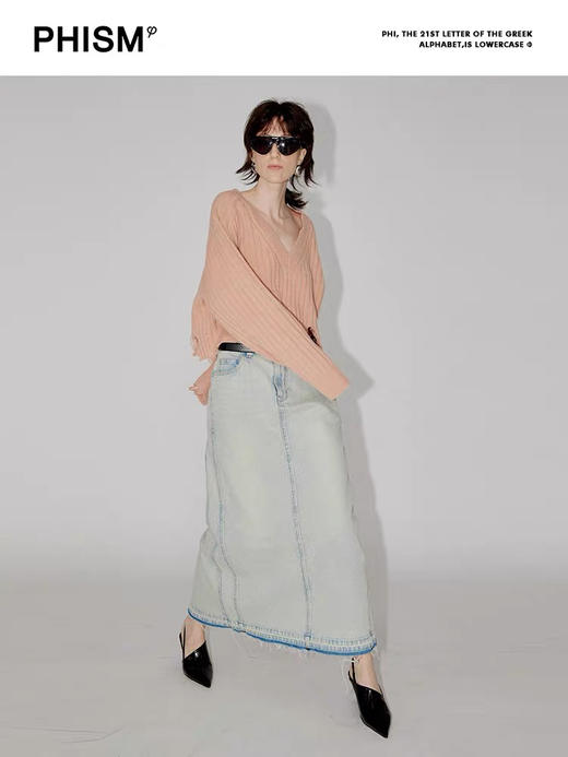 浅蓝色牛仔裙 商品图1