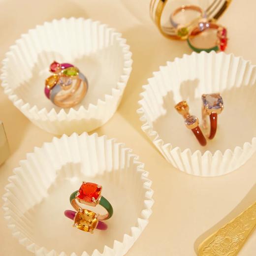 订购6周到｜ROSSO PREZIOSO-CHAIN UP-绿宝石 石墨色 戒指［意大利设计师］ 商品图2