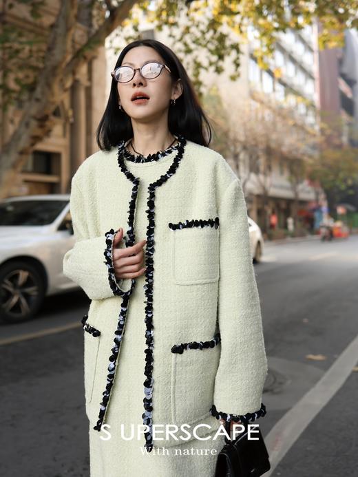 立体织带小香风外套 商品图0