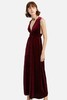 NECESSARY OBJECTS 酒红色丝绒长款连衣裙 13666 商品缩略图3