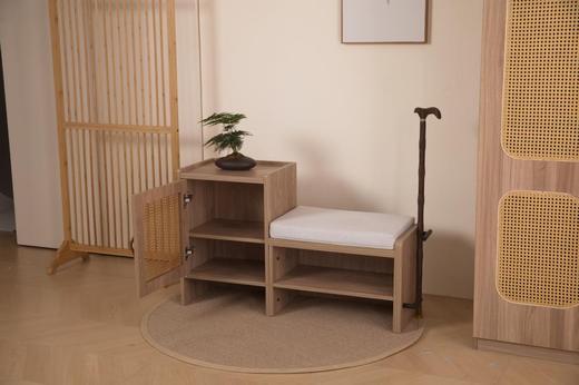 藤编换鞋凳 商品图1