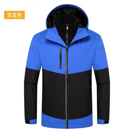 新款户外冲锋衣男女登山服两件套可拆卸防风水全缝压胶滑雪服外套 商品图1