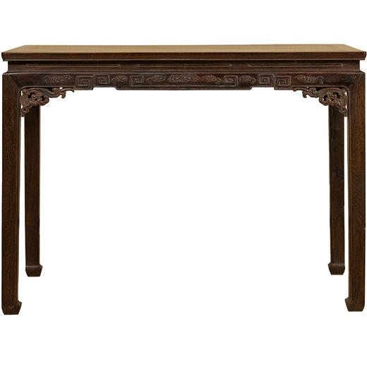 清 红木束腰马蹄腿回纹小画桌 商品图5