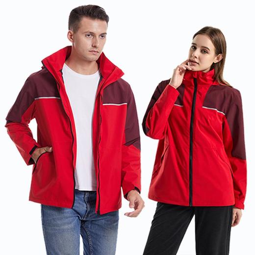 新款户外冲锋衣男女两件套三合一可拆卸抓绒衣防风防水登山服 商品图1