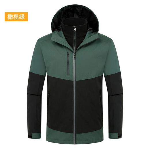 新款户外冲锋衣男女登山服两件套可拆卸防风水全缝压胶滑雪服外套 商品图3